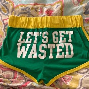 Green and yellow shorts